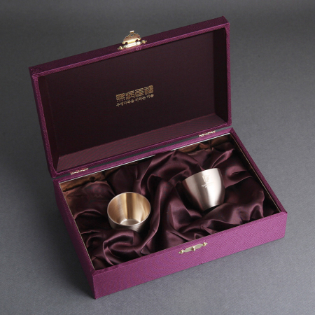 도담 방짜유기 소주잔2P (실크케이스) #2