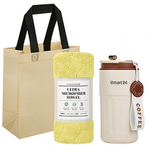 루미오 LED 온도계 텀블러 + 타올 기프트 세트