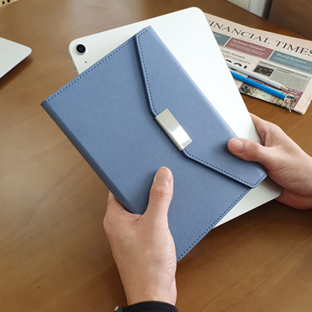 뉴프로 양장 붙임식 다이어리 3단 32절/블루 #2