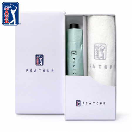 PGA 3단수동 카본 립스탑 암막 우양산+150g 면사타올 세트 #2