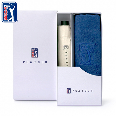 PGA 3단수동 카본 립스탑 암막 우양산+170g 면사타올 세트 #2