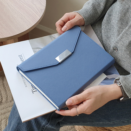 뉴프로 양장 붙임식 다이어리 3단 25절/블루 #2