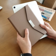 뉴프로 양장 붙임식 다이어리 3단 32절/브라운