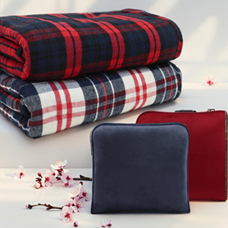 프리미엄 타탄 감성 쿠션담요2 #2