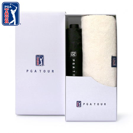 PGA 3단수동 카본 립스탑 암막 우양산+200g 코마사 면사타올 세트 #2