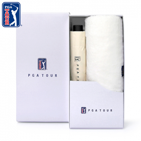 PGA 3단수동 카본 립스탑 암막 우양산+260g 코마사 면사타올 세트 #2