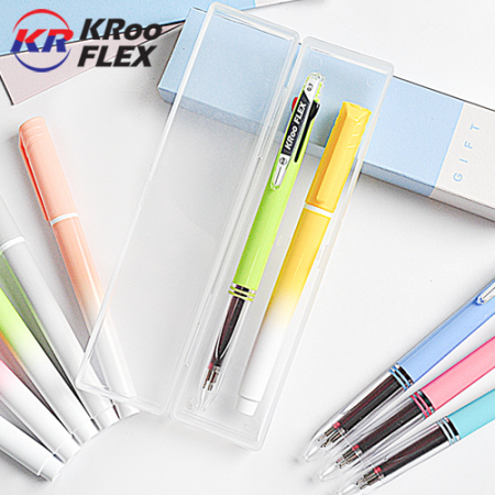 크루 플렉스3색볼펜 플 러 피형광펜세트 //국산 #3