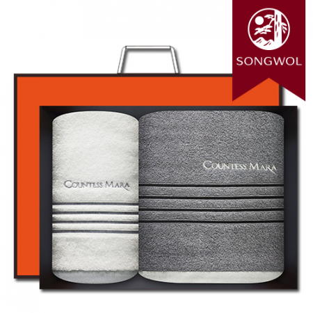 송월타올 CM포라인 바스1장+세면1장 선물세트(박스+쇼핑백 포함) #2