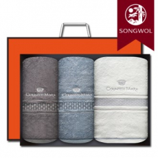 송월타올 CM더블다이아 바스1장+세면2장 선물세트(박스+쇼핑백 포함)