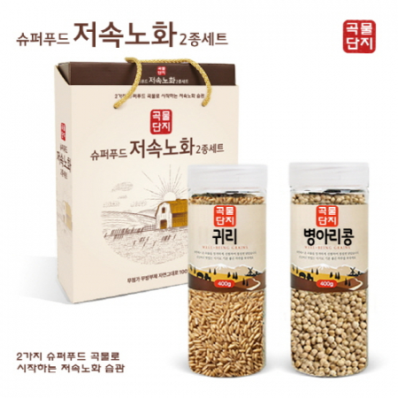 FOOD 곡물귀리쌀400g+ 병아리콩 400g 2종 (손잡이박스)면세 #2