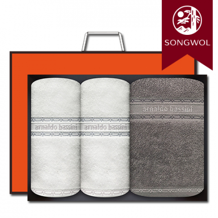 송월타올 AB체인 바스1장+세면2장 선물세트(박스+쇼핑백 포함) #2