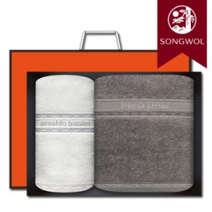 송월타올 AB체인 바스1장+세면1장 선물세트(박스+쇼핑백 포함)