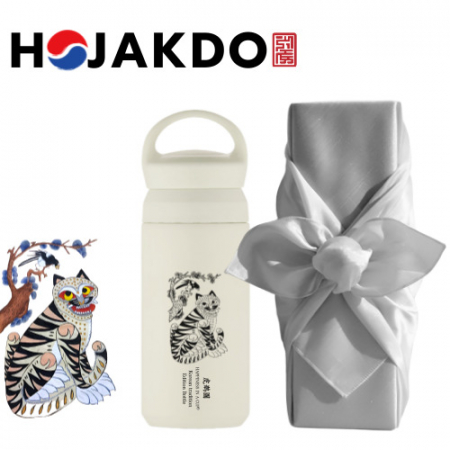 한국전통 에디션 까치호랑이 호작도텀블러 독도보틀 데이오프 350ml 보자기 선물포장 #2