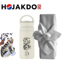 한국전통 에디션 까치호랑이 호작도텀블러 독도보틀 데이오프 350ml 보자기 선물포장