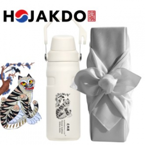 한국전통 에디션 까치호랑이 호작도텀블러 독도보틀 패스트플로우 450ml 보자기 선물포장