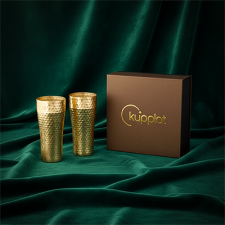쿠플라트 황동맥주잔(대) 2구 SET #3
