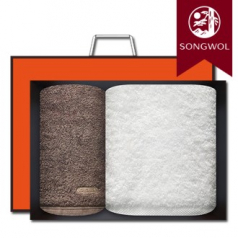 송월타올 프리미엄 40수 바스1장+포인트200g40수 세면1장 선물세트(박스+쇼핑백 포함)