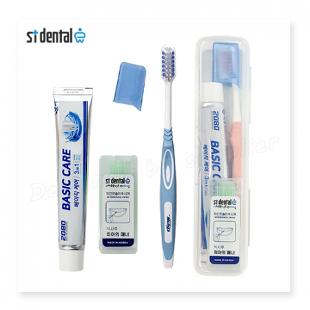 니치 슈퍼소프트캡칫솔 애경2080치약 치간 슬림모 구강세트 #4