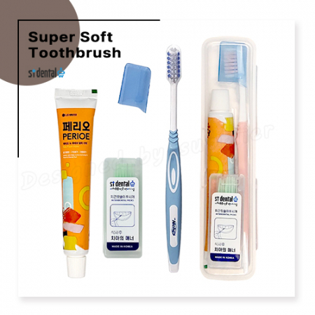 니치 슈퍼소프트캡칫솔 페리오치약 치간 슬림모 구강세트 #2