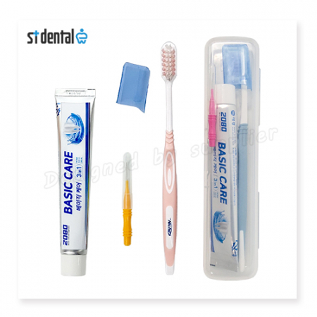 니치 슈퍼소프트캡칫솔 애경2080치약 치간1p 슬림모 구강세트 #4