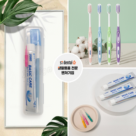 니치 슈퍼소프트캡칫솔 애경2080치약 치간1p 슬림모 구강세트 #6