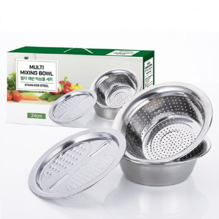 리빙아트 더깊은 채반.채칼.믹싱볼3P(24cm) #2