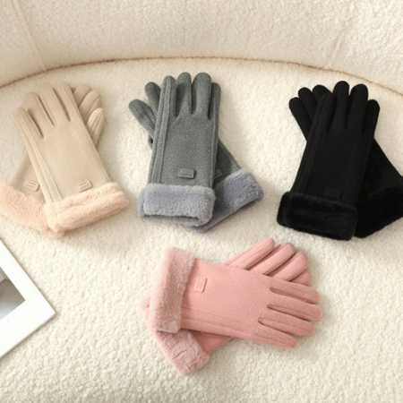 여성 터치 기모 고급 융털장갑 #3