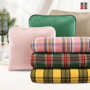 루무드 타탄 더블 양면 쿠션 담요C