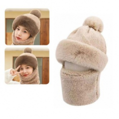 넥워머 일체형 밍크털 모자