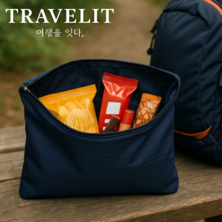 트래블잇 컬러풀 여행용파우치 大형 네이비 #2