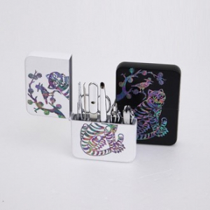 까치호랑이 작호도 777 쓰리세븐 자개손톱깎이 네일케어 손톱관리세트