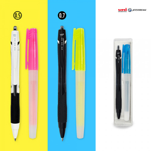 제트스트림 SXN-150 볼펜+핫트네오 형광펜 세트