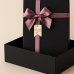 작은이미지: 인기박스 퍼플리본 고급 싸바리 무지상자 선물상자 종이박스 블랙 12x12x5.5(가로 12~40cm) #2
