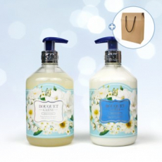 부케가르니 샴푸 500ml + 트리트먼트 500ml + 끈케이스