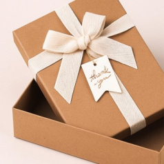 인기박스 아이보리 면 리본 고급 무지상자 무지박스 종이박스 선물상자 크라프트 12x12x5.5(가로 12~40cm)