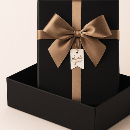인기박스 골드리본 고급 싸바리 선물상자 무지상자 무지박스 블랙 12x12x5.5(가로 12~40cm) #2
