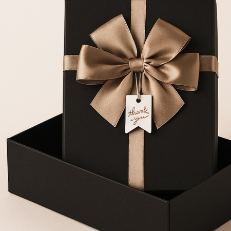 인기박스 골드꽃리본 고급 싸바리 무지상자 무지박스 선물상자 종이박스 블랙 12x12x5.5(가로 12~40cm) #2