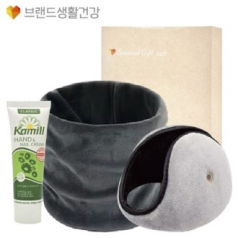 방한용품 2종세트(벨벳목토시 넥워머+카밀 핸드로션+청음귀도리 귀마개)