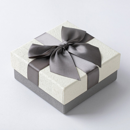 인기박스 투톤리본 고급 싸바리 종이상자 종이박스 선물상자 베이지 12x12x5.5(가로 12~40cm) #2