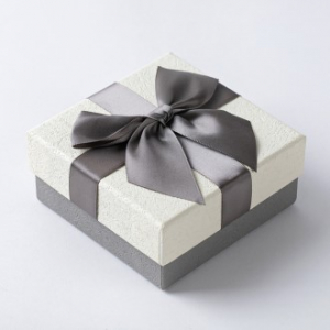 인기박스 투톤리본 고급 싸바리 종이상자 종이박스 선물상자 베이지 12x12x5.5(가로 12~40cm)