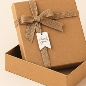 인기박스 베이지 마 리본 고급 무지박스 무지상자 선물상자 크라프트 12x12x5.5(가로 12~40cm)