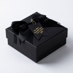 인기박스 리본 고급 싸바리 선물상자 블랙 12x12x5.5(가로 12~40cm)
