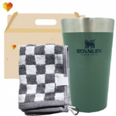 스탠리 파인트473ml+그레이뱀부 핸드고리수건