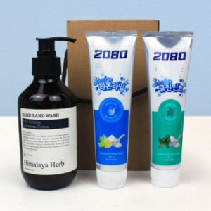 Nard 핸드워시 280ml+2080 퓨어 레몬라임 치약+2080 퓨어 클린민트 치약+ 끈케이스