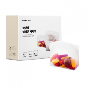 락앤락 프리미엄 실리콘 지퍼백 1종세트(1.2L*1ea)