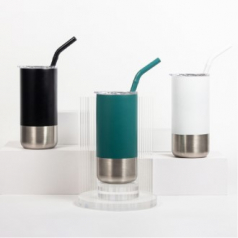 케빈 텀블러 스테인리스 스트로우+실리콘커버 500ml(빨대포함)