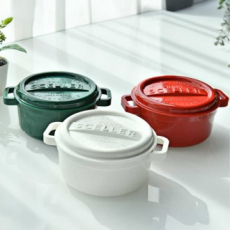 실리 푸드팟 350ml-3p세트(화이트+그린+레드)