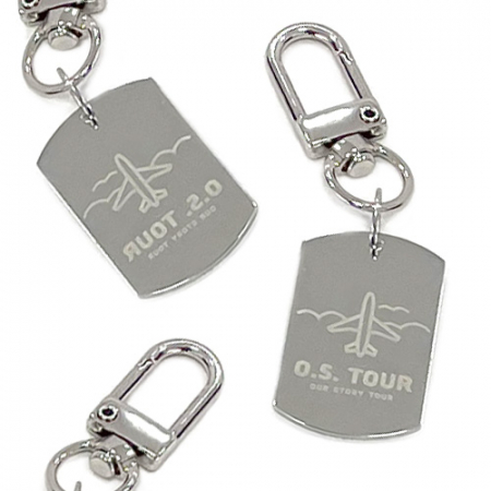 주문제작 고급 써지컬스틸 라운드각 네임택 키링 열쇠고리 네임텍 키홀더 #2