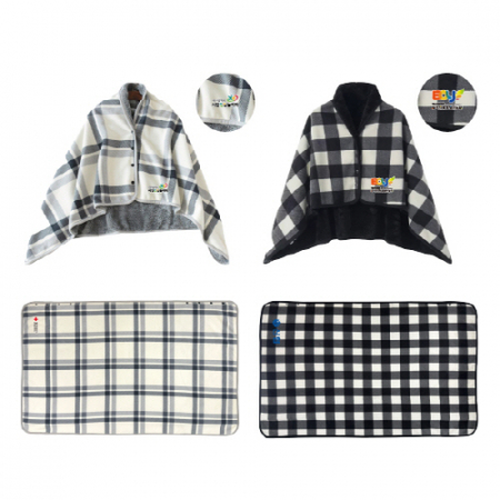 극세사 똑딱이 망토무릎 담요 130x80cm #2