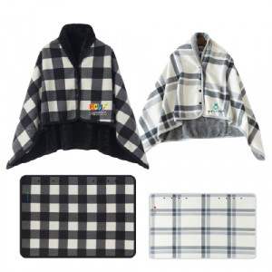 극세사 똑딱이 망토무릎 담요 130x80cm